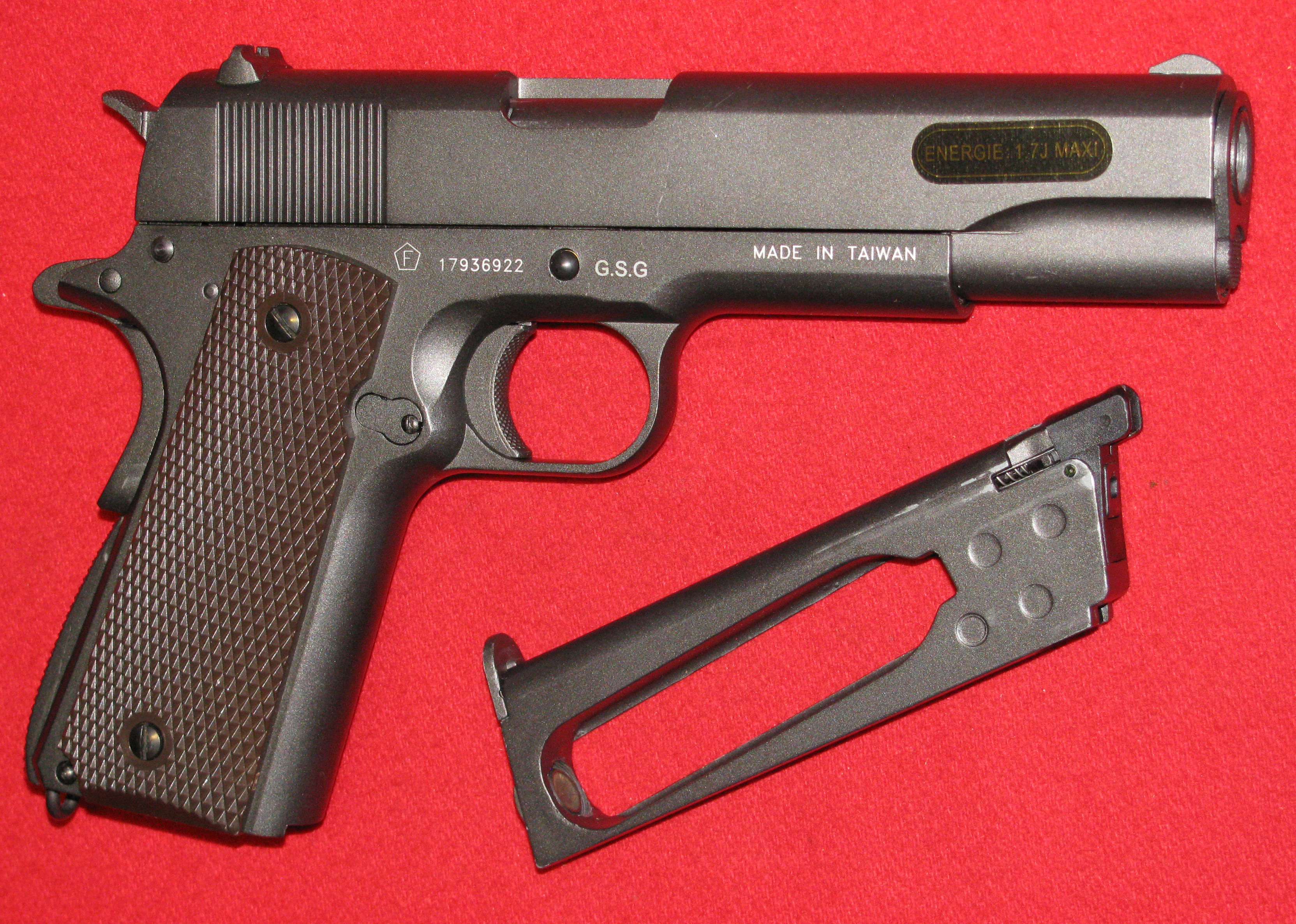 SWISS ARMS 45er CO² Blowback Luftpistole in Cal. 4,5mm mit F -Zeichen – Bild 3