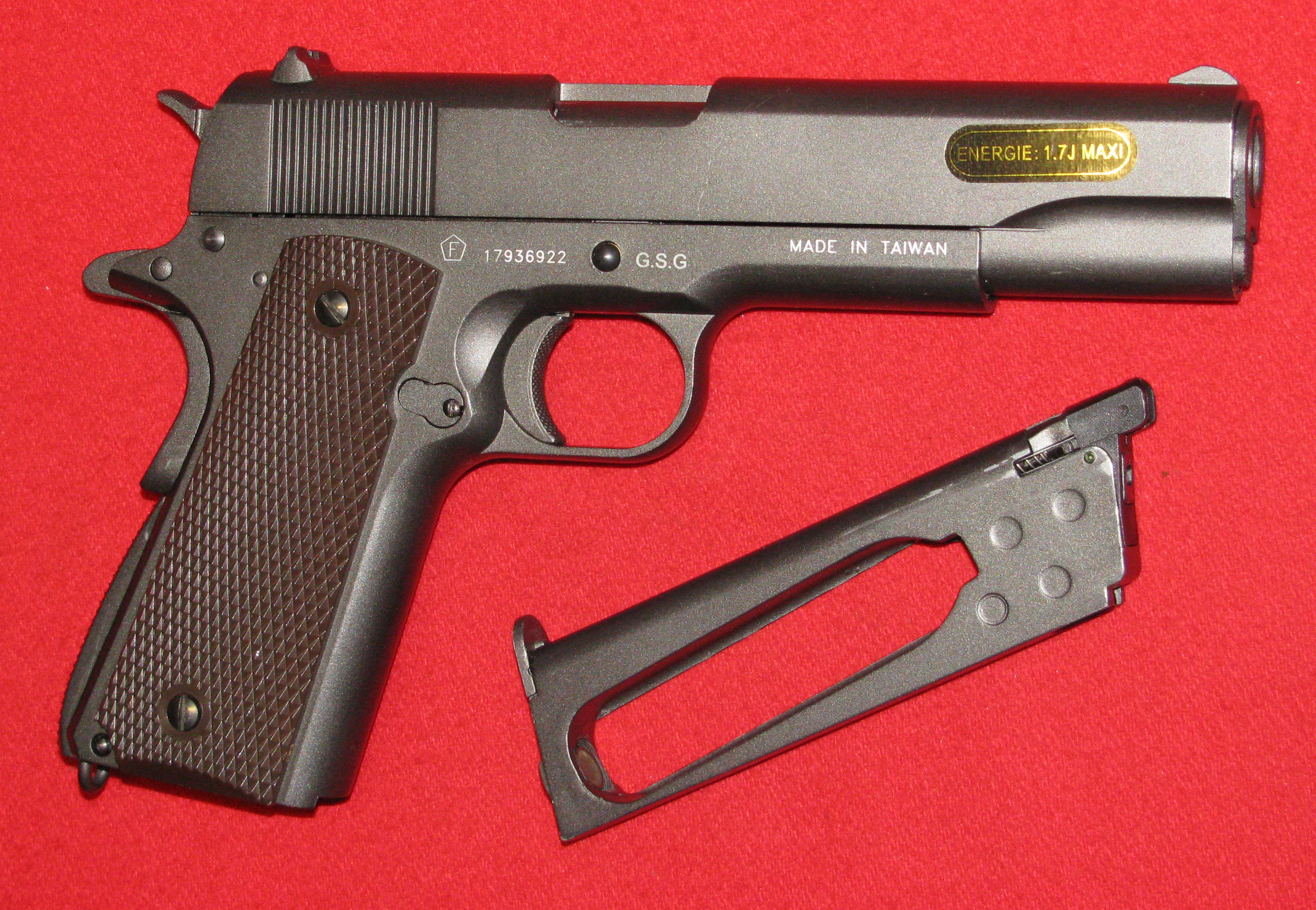 SWISS ARMS 45er CO² Blowback Luftpistole in Cal. 4,5mm mit F -Zeichen – Bild 2