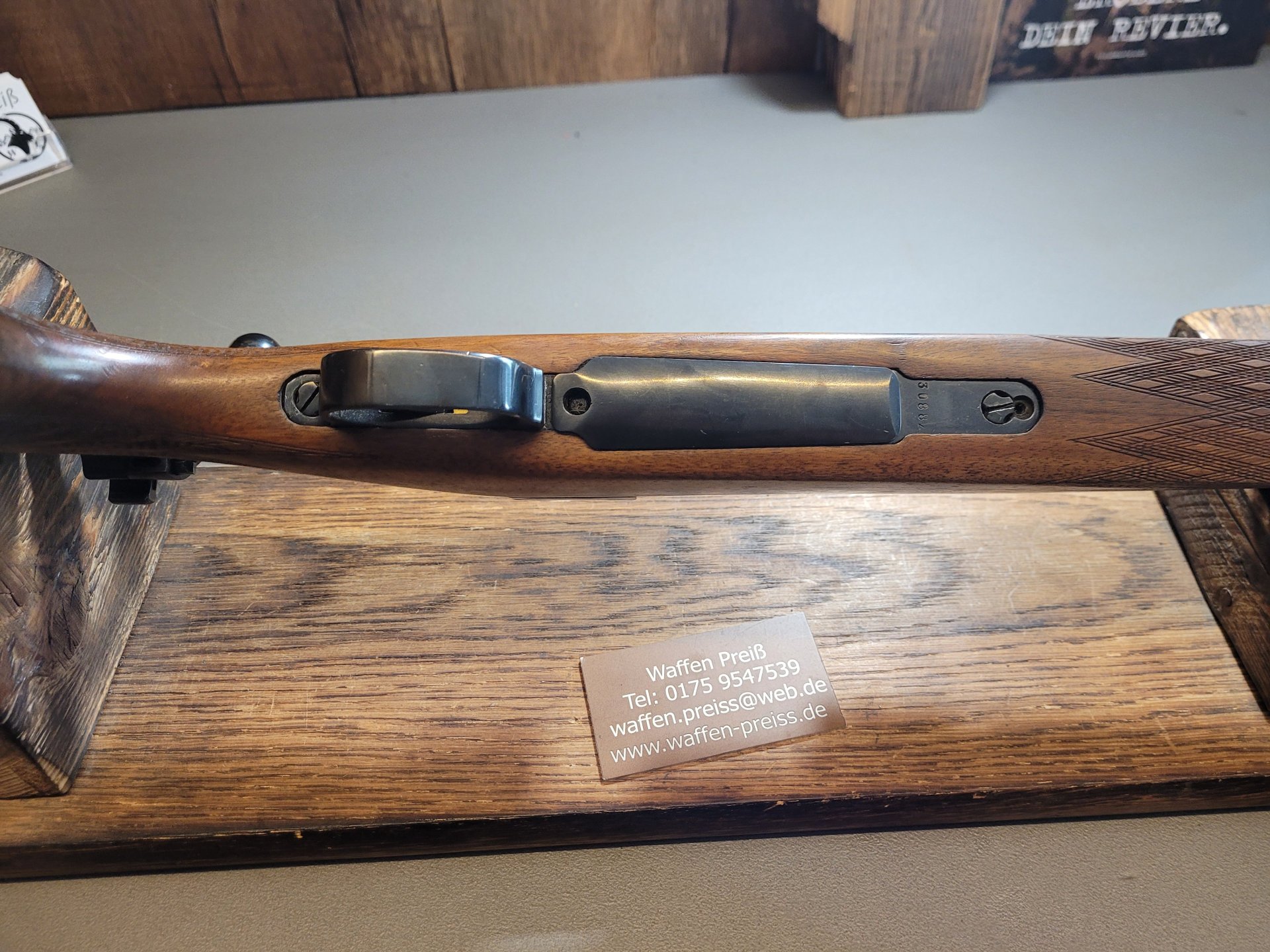 Mauser 98 Modell 98 9,3x62 Stutzen mit Edelholzabschluss Flintenabzug – Bild 5