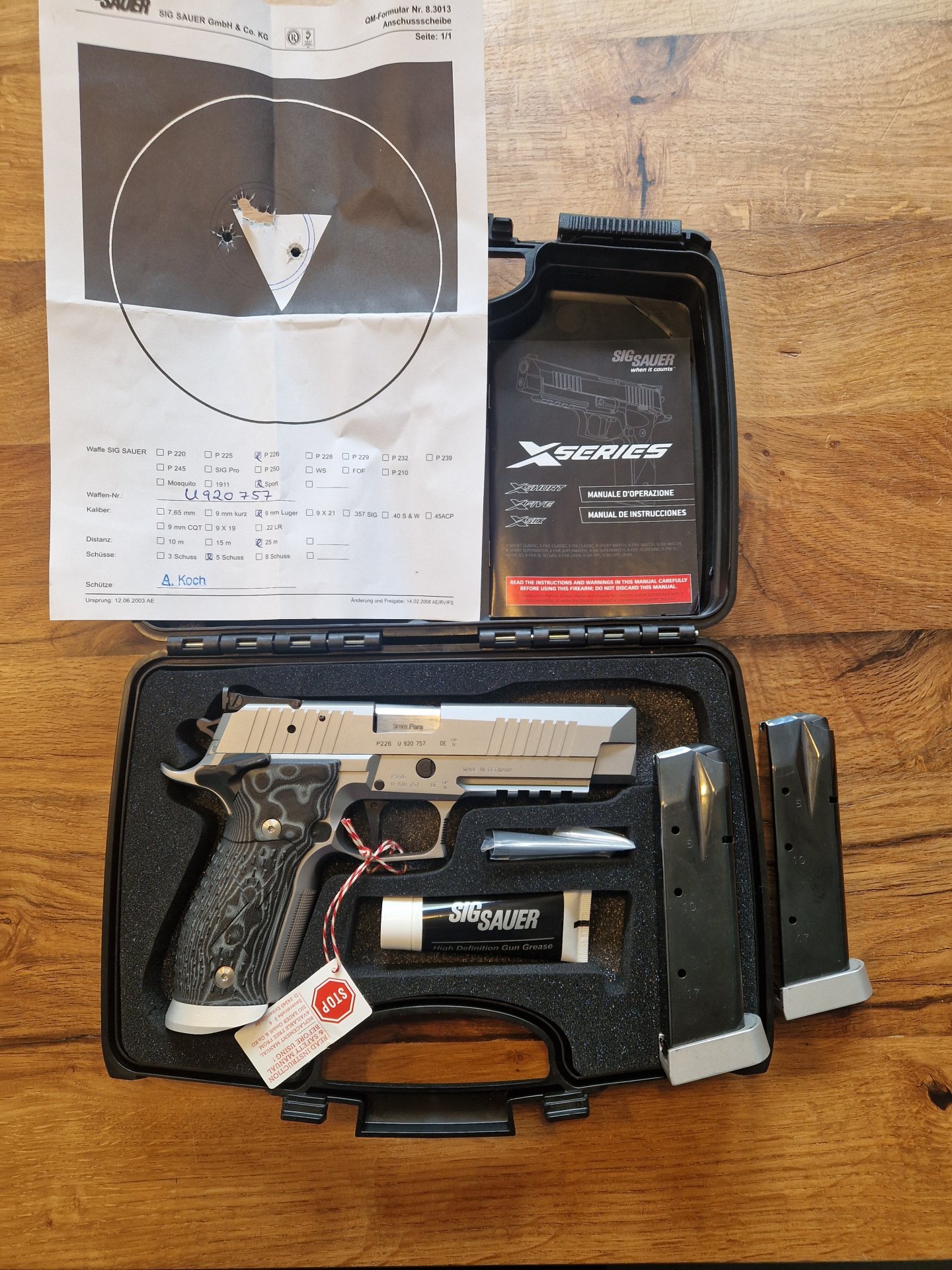Sig Sauer P226 X-Five Supermatch 9mm Luger (deutsche Herstellung) – Bild 1