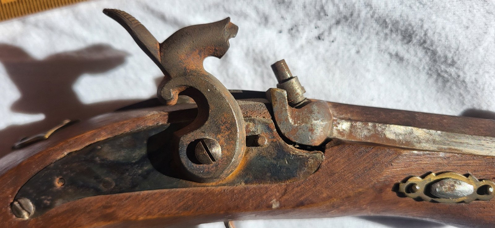 Vorderlader Pistole Steinschloss Perkussion Schwarzpulver CAL 41 DEFEKT – Bild 6