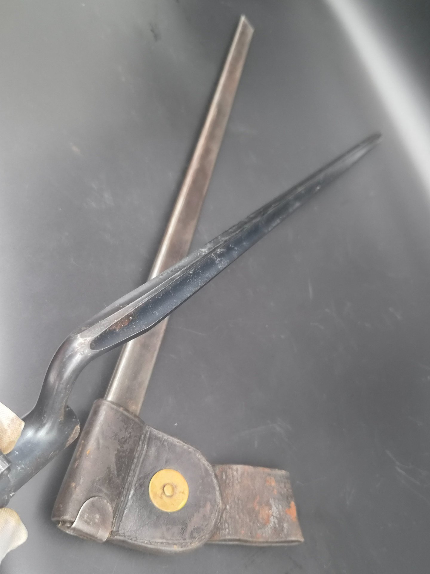 US Hülsenbajonett Mod. 1873 mit Scheide für Springfield Gewehr – Bild 6