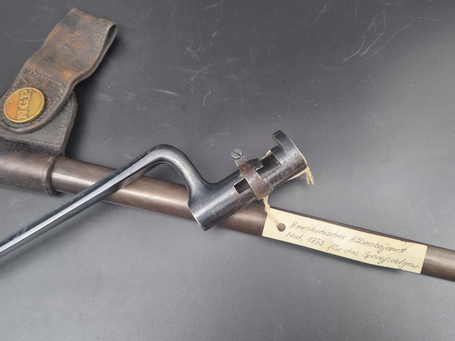 US Hülsenbajonett Mod. 1873 mit Scheide für Springfield Gewehr – Bild 5