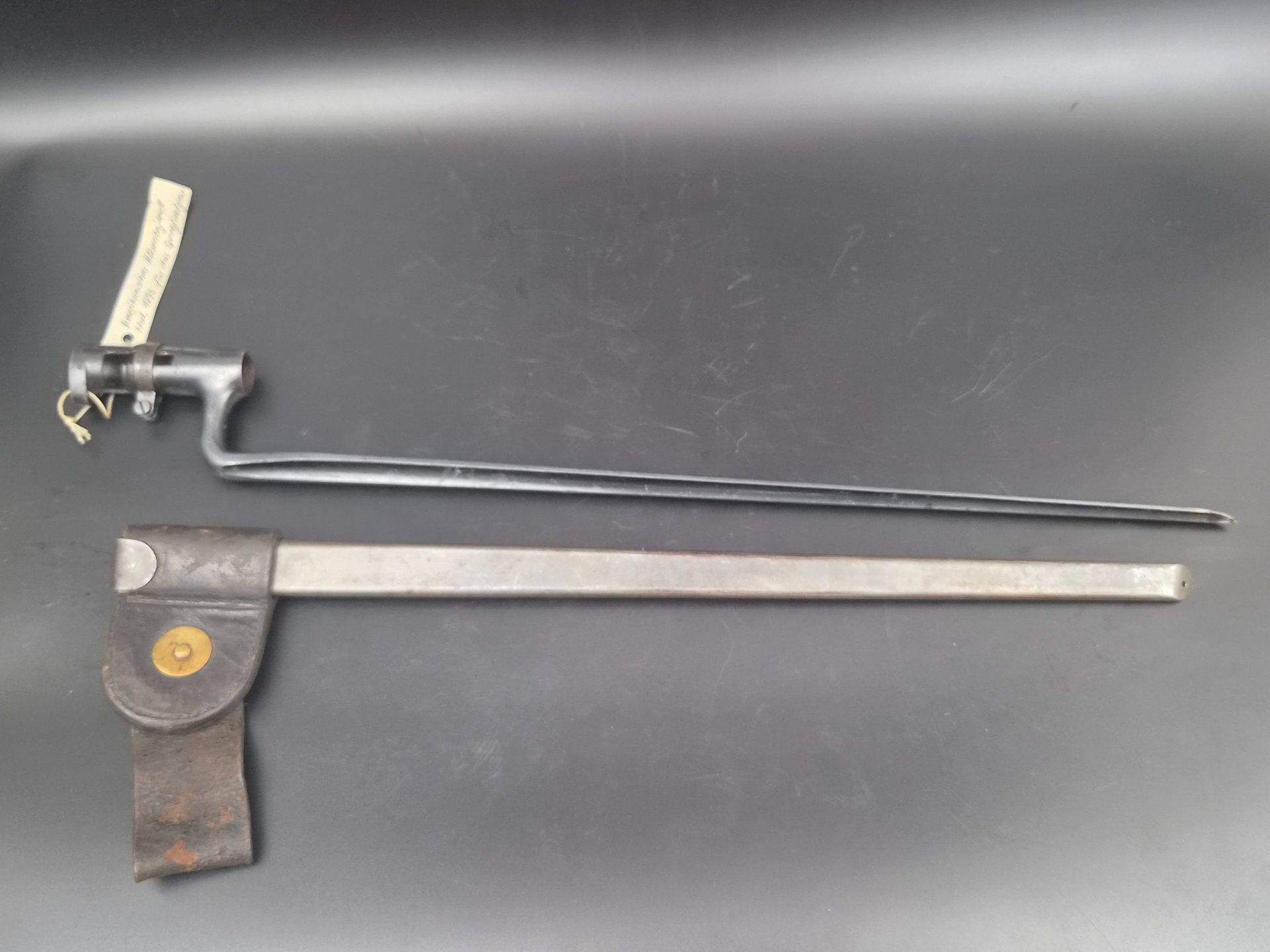 US Hülsenbajonett Mod. 1873 mit Scheide für Springfield Gewehr – Bild 3