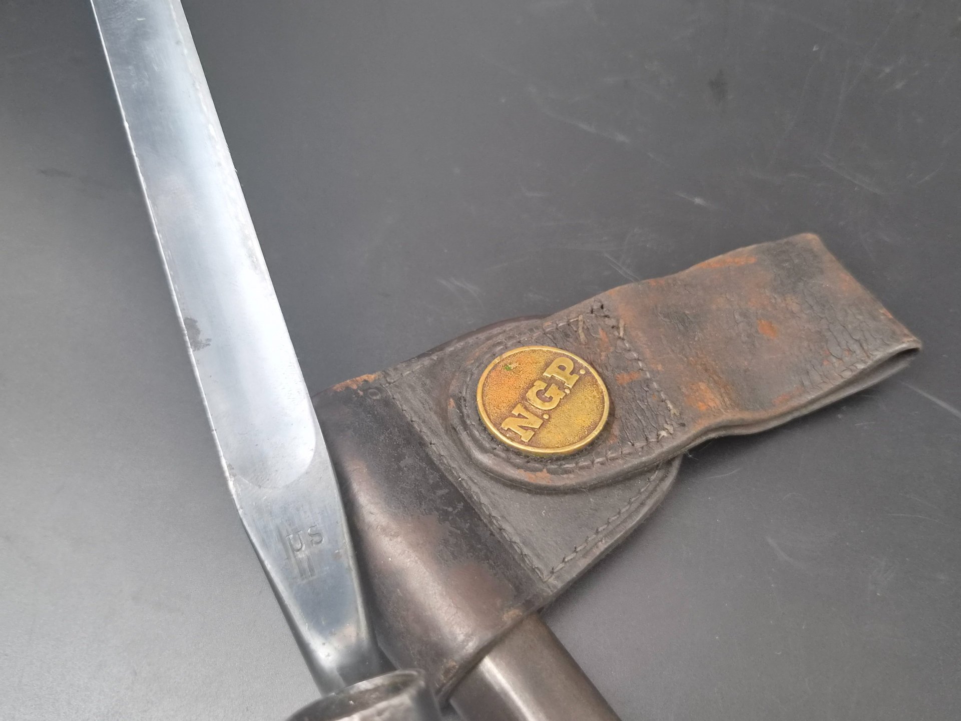 US Hülsenbajonett Mod. 1873 mit Scheide für Springfield Gewehr – Bild 4