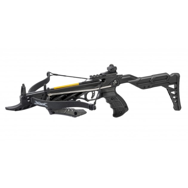 Pistolenarmbrust ALLIGATOR II Schwarz 80 lbs mit Selbstspannmechanismus – Bild 1