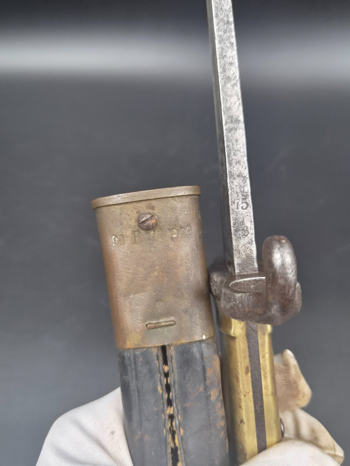 Preussen Bajonett M 1871 (Punzierungen) mit Scheide – Bild 5