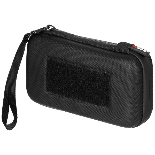 Tasche Hartschale Klein 19 x 10 x 4,5 cm Schwarz mit Klettschlaufen + Netzfach + Handschlaufe – Bild 1