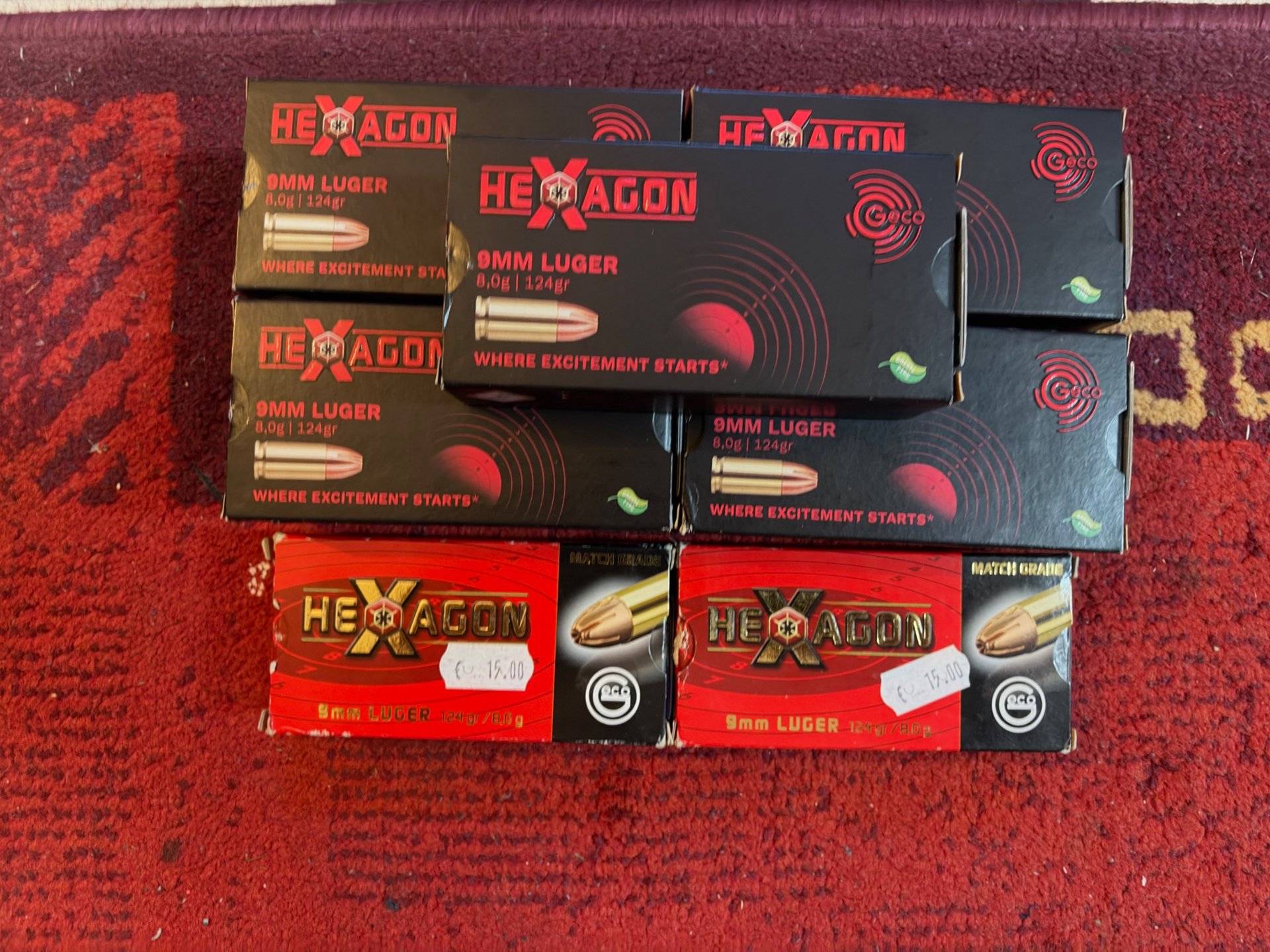 Geco Hexagon 9mm (124gr 8.0g 550 Schuss ) – Bild 1