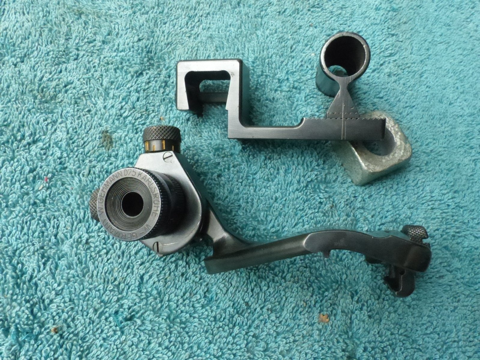 Diopterhalter, Diopter Gehmann D75 für schweizer K31 Sonderanfertigung,rechter Anschlag,Zielauge l – Bild 5