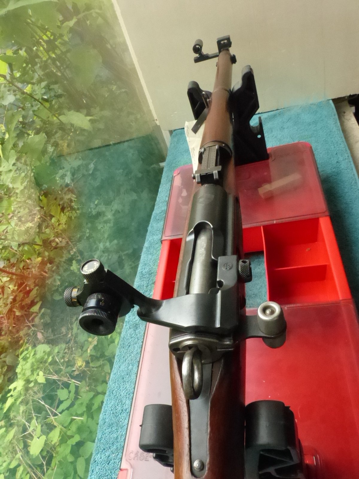Diopterhalter, Diopter Gehmann D75 für schweizer K31 Sonderanfertigung,rechter Anschlag,Zielauge l – Bild 1