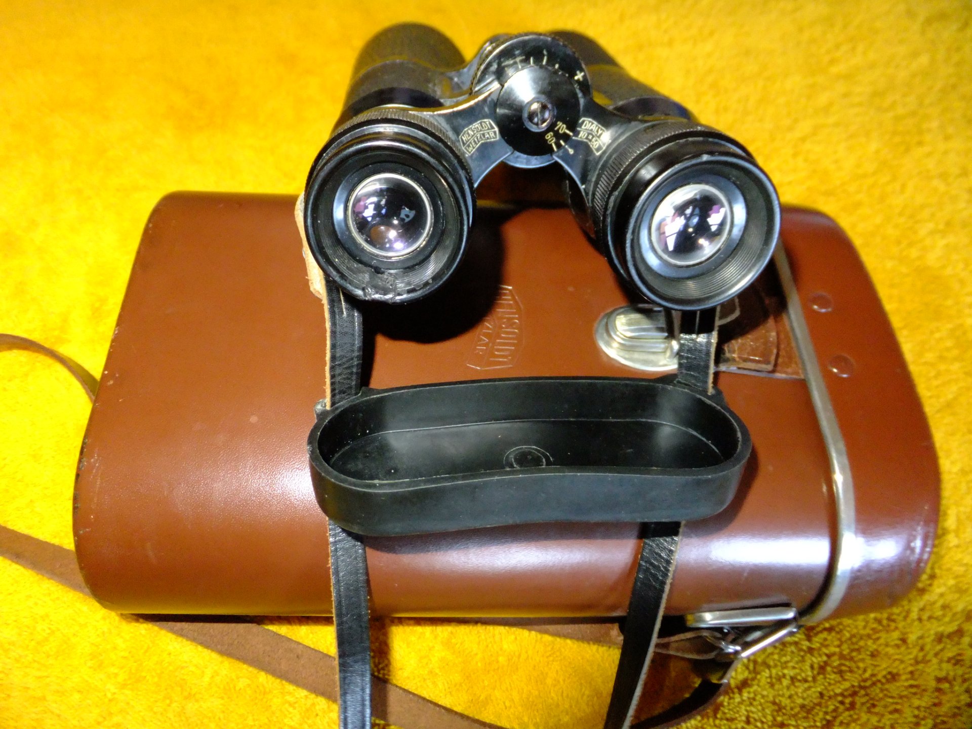 Fernglas Hensoldt Wetzlar Dialyt 10x50 mit orig. Lederköcher selten und sehr gut! – Bild 2