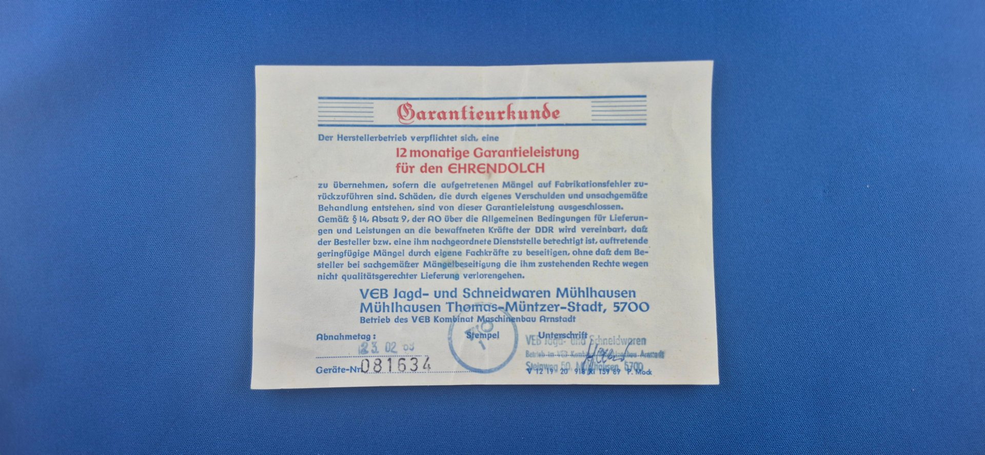 DDR NVA Dolch für Offiziere der Landstreitkräfte In Originalschachtel – Bild 6