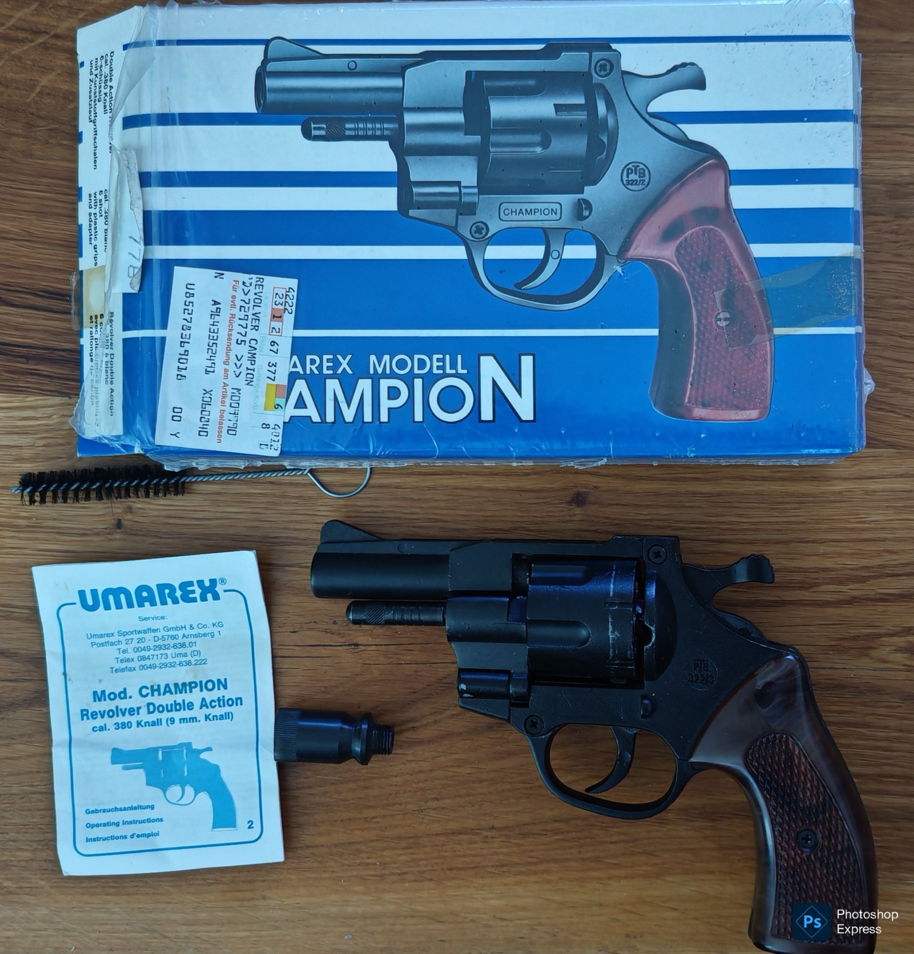 Revolver Double Action Modell Champion cal 380 bzw 9mm Schreckschuss Pistole – Bild 2