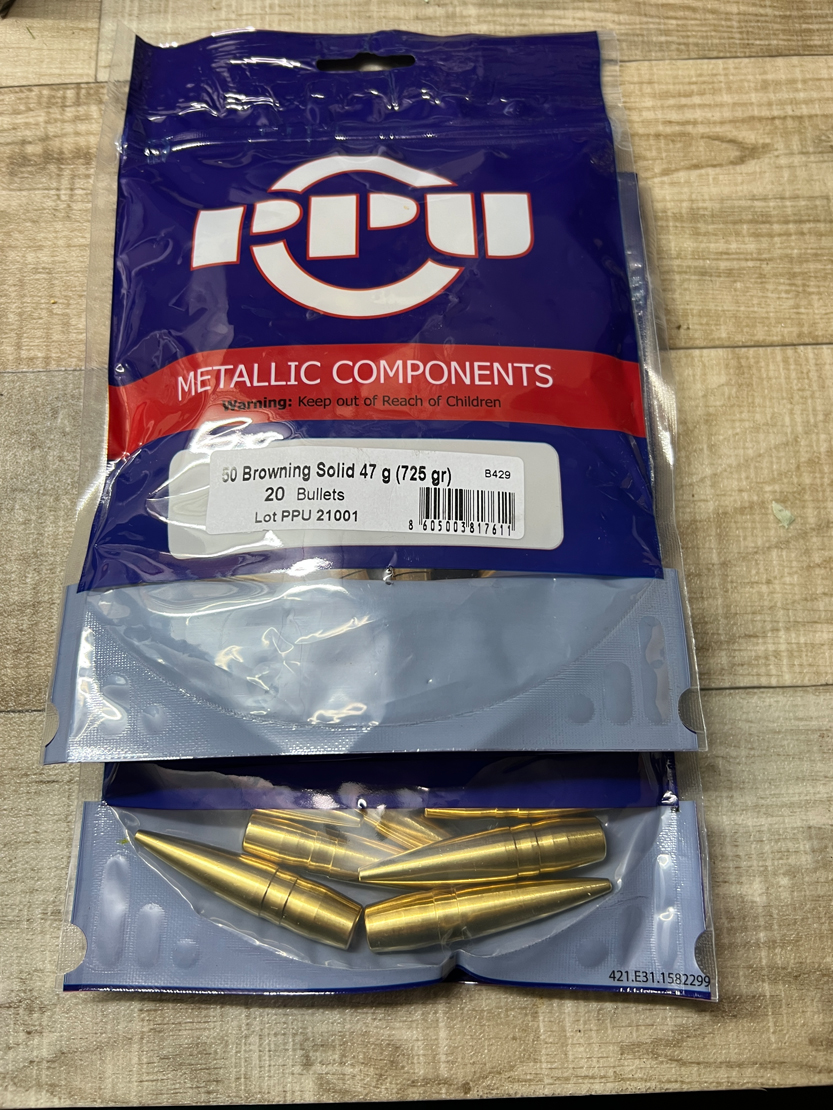 .50 BMG 725 gr Solid Geschosse von Privi Partizan Neu – Bild 1