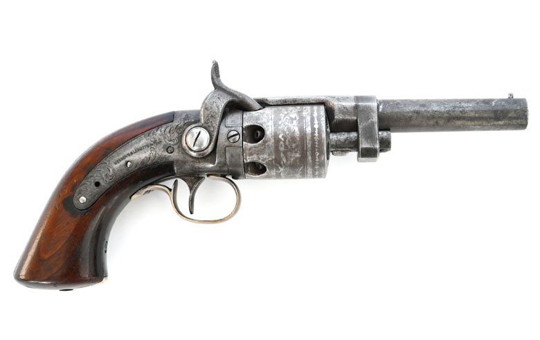 Perkussionsrevolver Massachusetts Arms Wesson & Leavitt 1850, Kaliber .31, Sammlerwaffe, Original – Bild 1