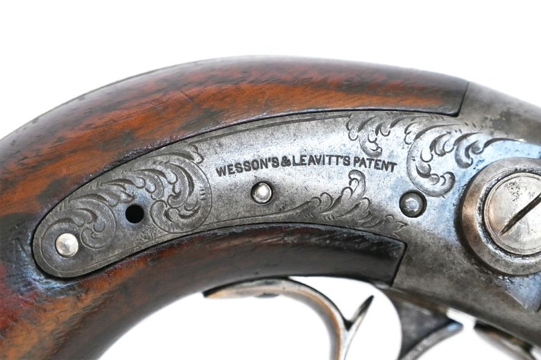 Perkussionsrevolver Massachusetts Arms Wesson & Leavitt 1850, Kaliber .31, Sammlerwaffe, Original – Bild 4