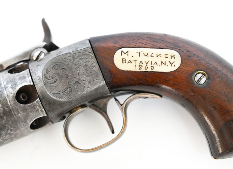 Perkussionsrevolver Massachusetts Arms Wesson & Leavitt 1850, Kaliber .31, Sammlerwaffe, Original – Bild 6