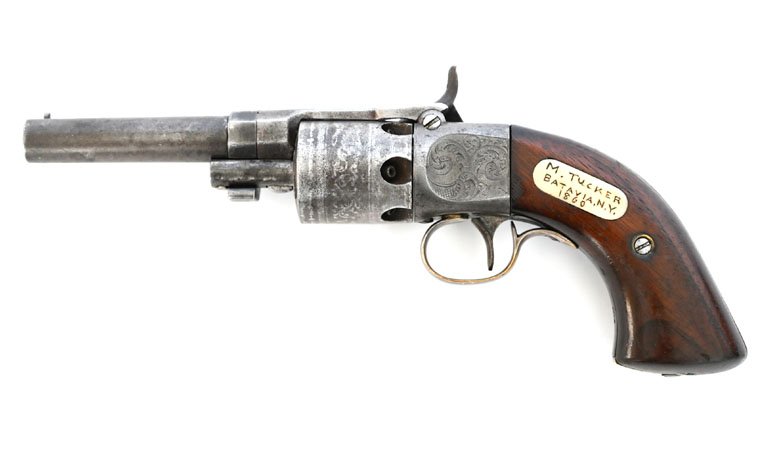 Perkussionsrevolver Massachusetts Arms Wesson & Leavitt 1850, Kaliber .31, Sammlerwaffe, Original – Bild 2