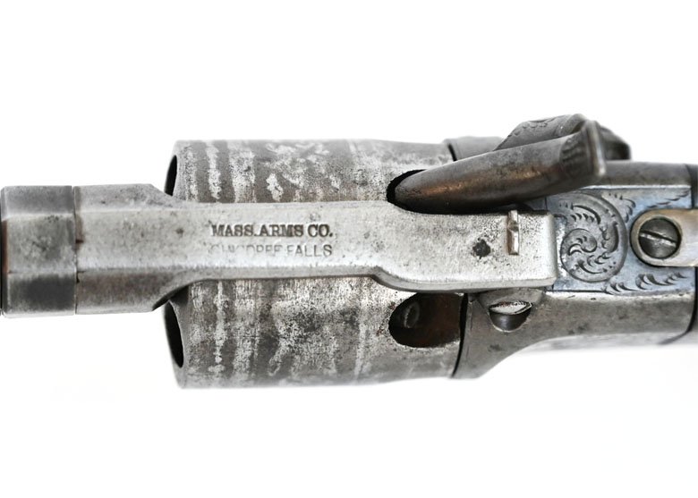 Perkussionsrevolver Massachusetts Arms Wesson & Leavitt 1850, Kaliber .31, Sammlerwaffe, Original – Bild 3