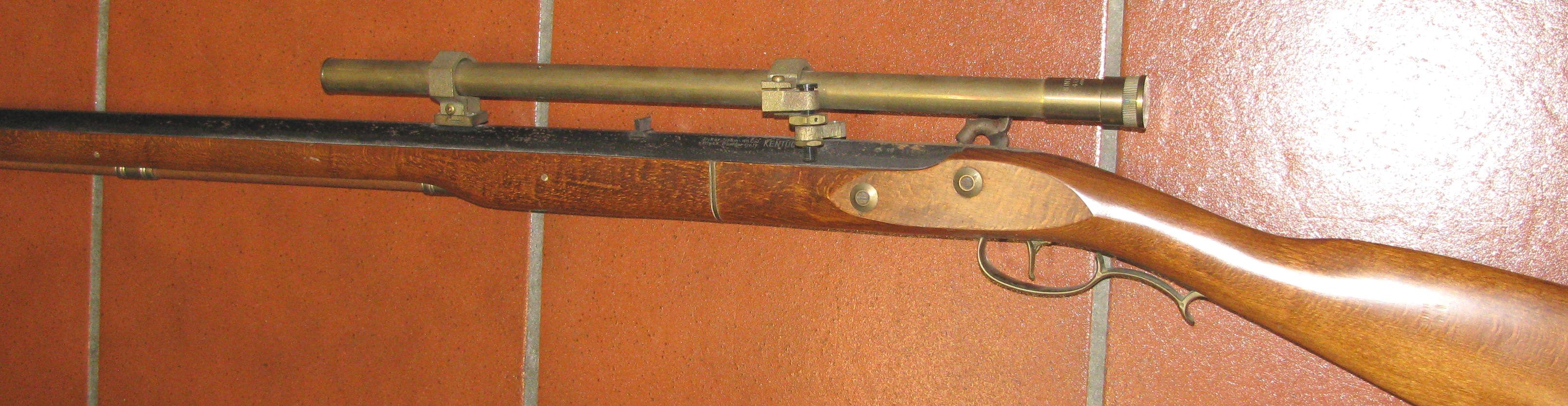 DIKAR Kentucky Perkussion Vorderlader - Gewehr in CAL. 45 mit Zielfernrohr – Bild 2