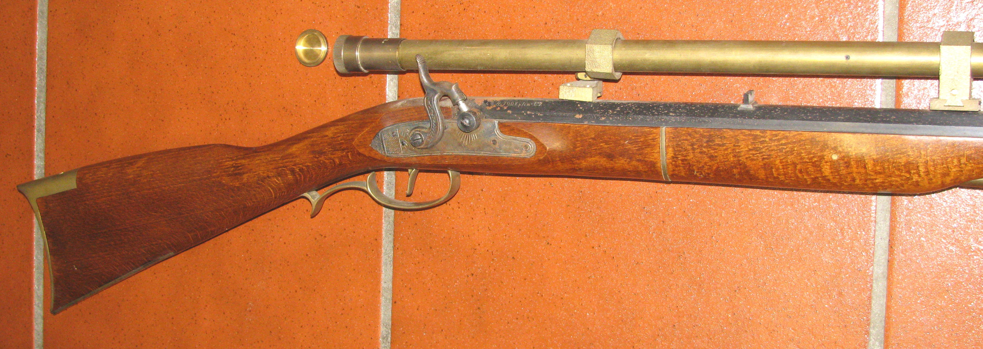 DIKAR Kentucky Perkussion Vorderlader - Gewehr in CAL. 45 mit Zielfernrohr – Bild 6