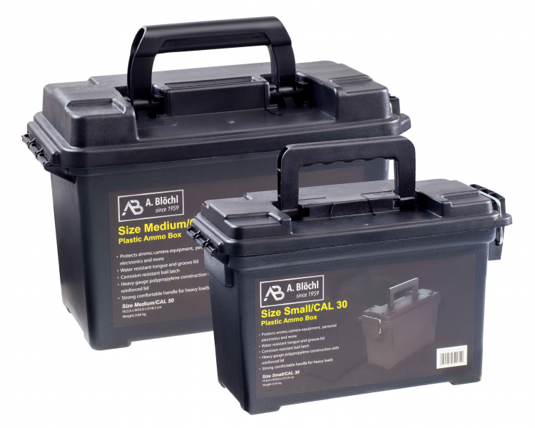 Munitionskiste Gr. 1 abschliessbar 29x13x18cm schlagfester Kunststoff SCHWARZ –Transportbox Ammo – Bild 1