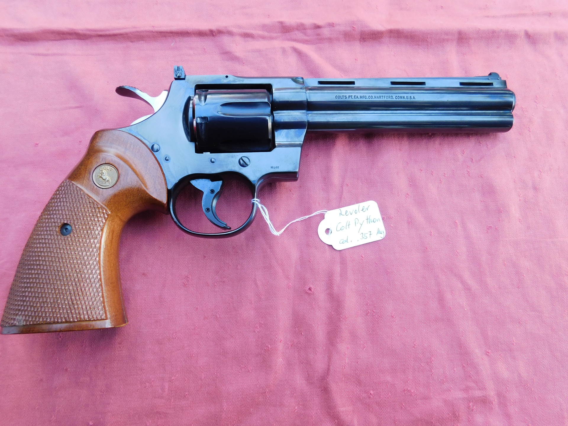 Colt Python 6 Zoll Kal. 357 Mag. super Zustand, aus 1978 – Bild 2