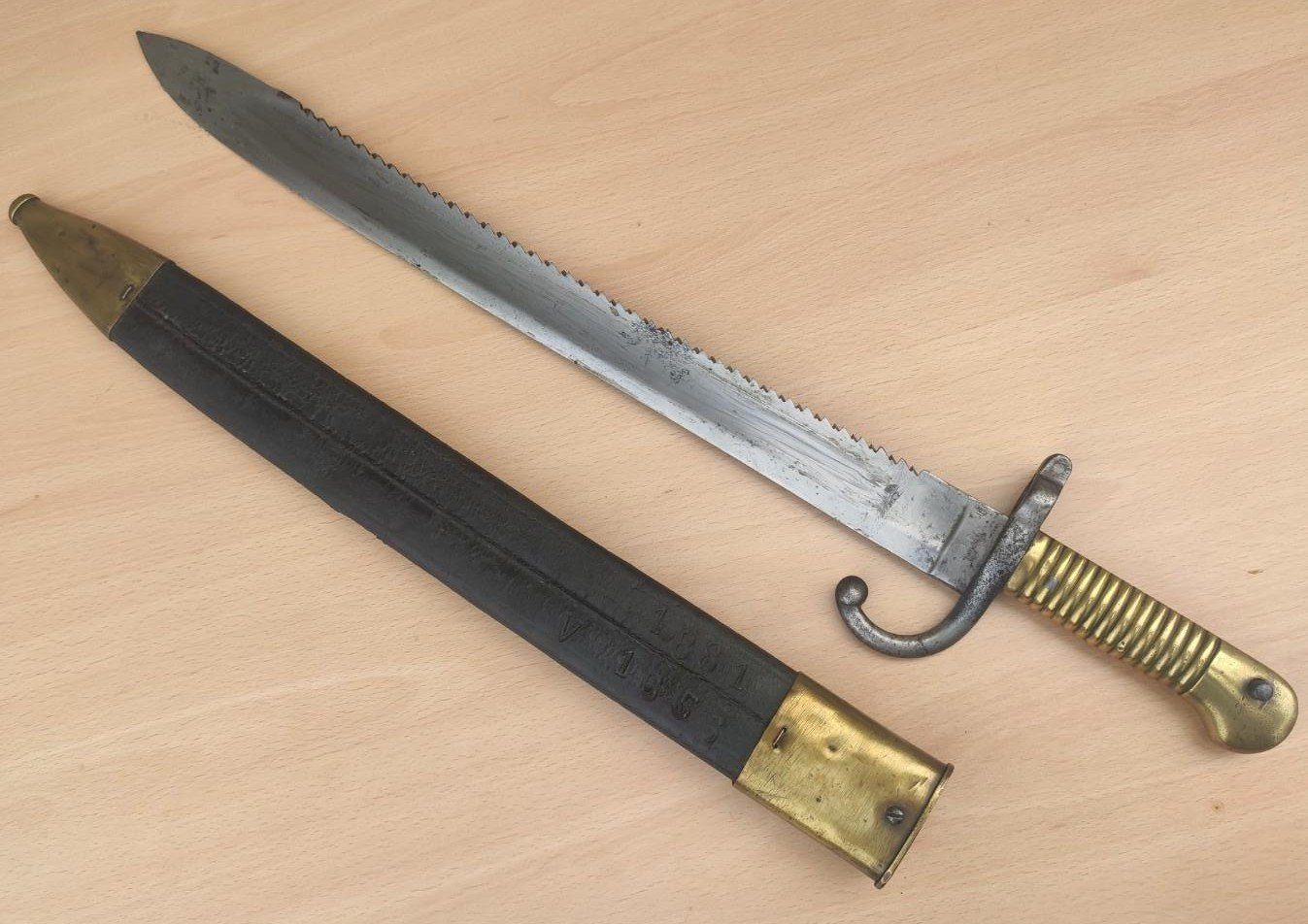 Tersen 1868 Belgische bajonett mit Säge – Bild 2