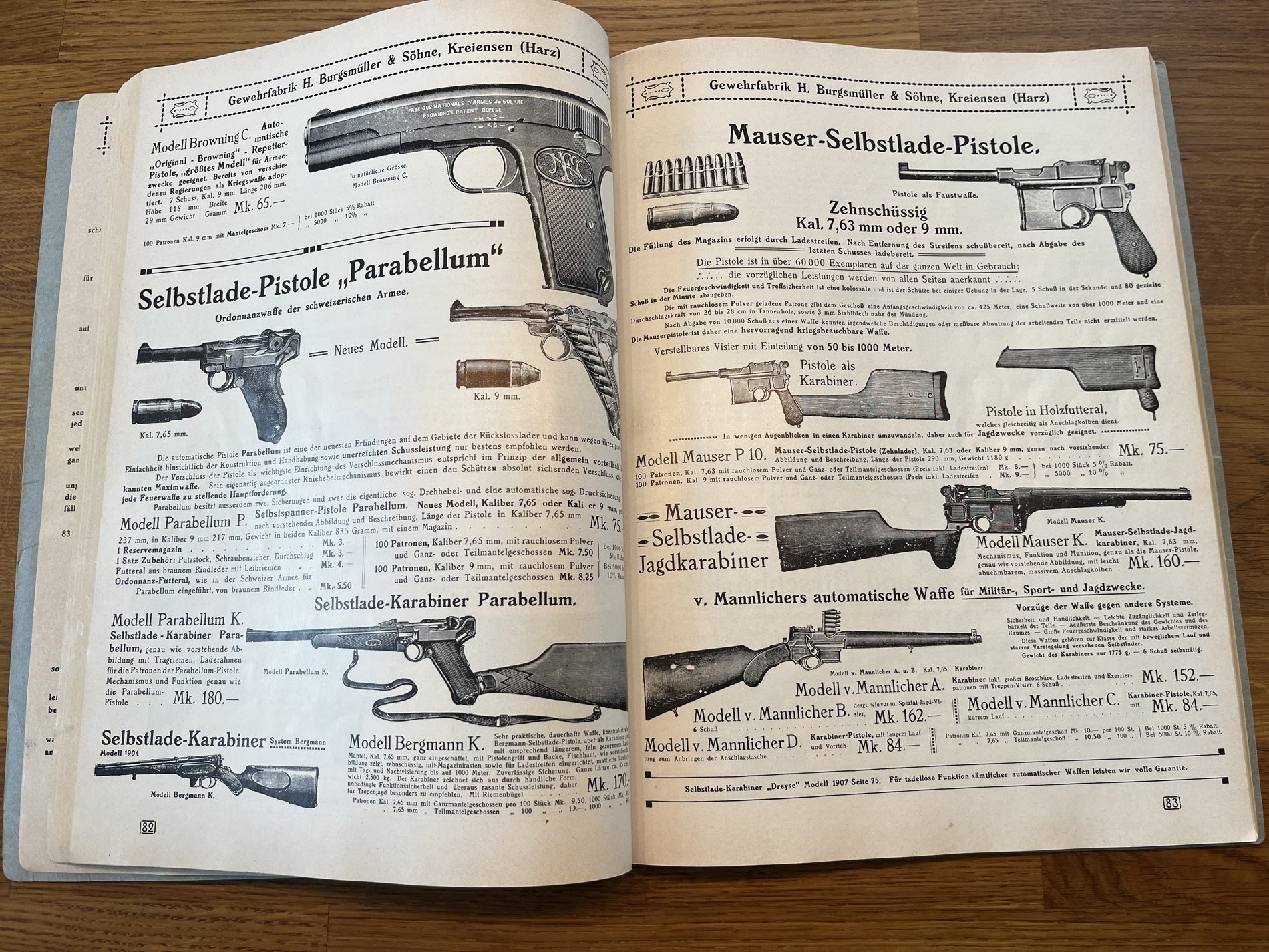 Katalog Moderne Waffen Gewehrfabrik H.Burgsmüller Original !! von 1910 – Bild 3