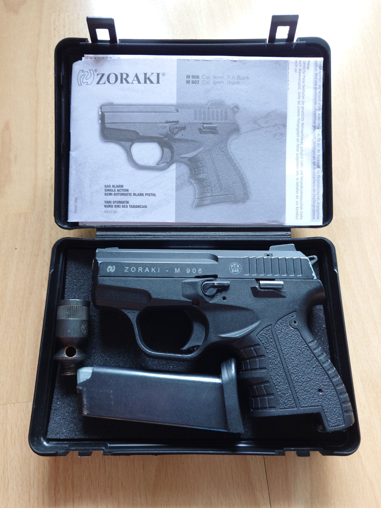 Zoraki Schreckschusspistole 906 9mm P.A.K. schwarz-chrom – Bild 3