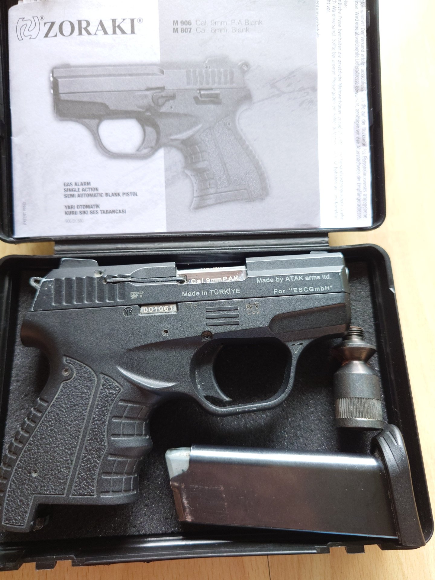 Zoraki Schreckschusspistole 906 9mm P.A.K. schwarz-chrom – Bild 4
