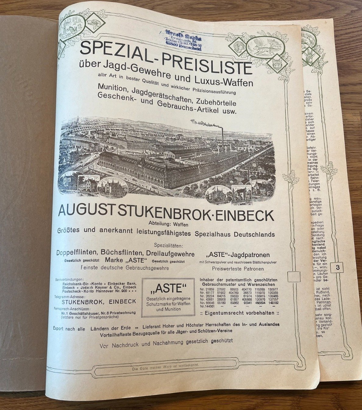 Originalausgabe Katalog 1912 ! August Stukenbrock Einbeck KEIN REPRINT !! – Bild 2