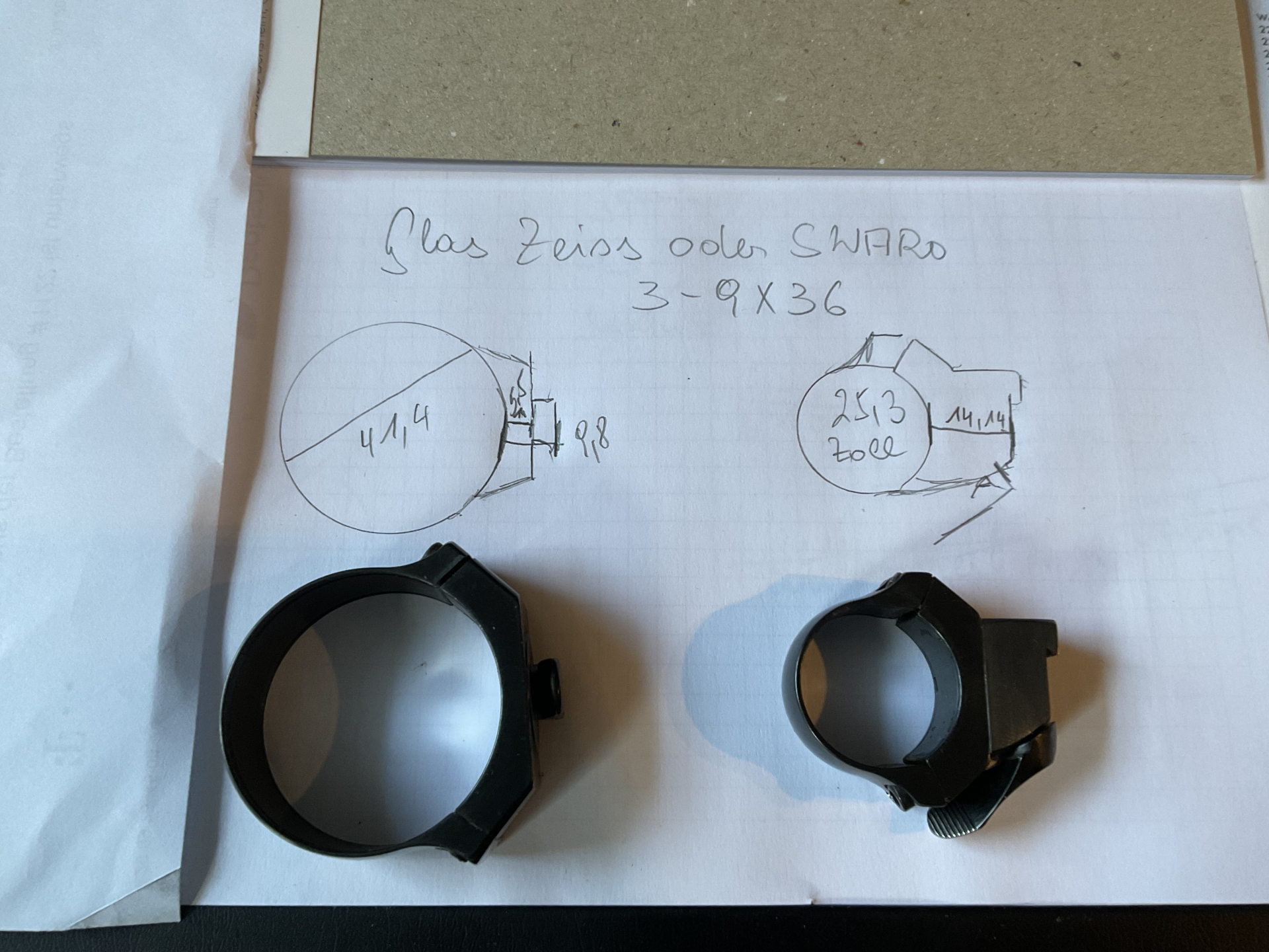 Schwenkmontage Oberteile für ein Glas 3-9x36 – Bild 1