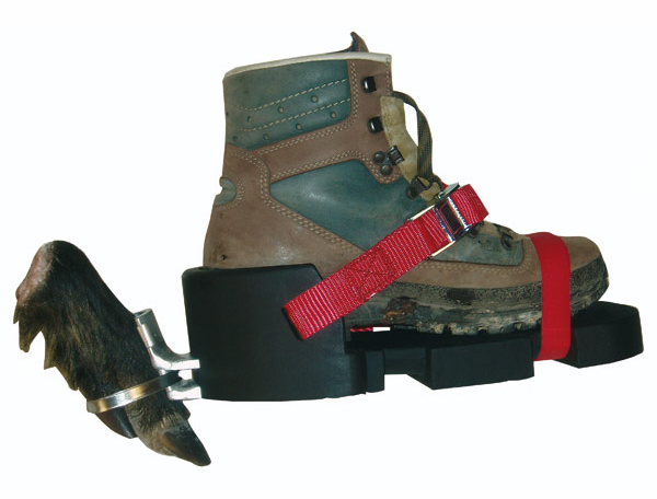 1x PAAR Waidwerk Fährtenschuh "CLASSIC" aus hochelastischem PU-Schaum zum bequemen treten mit Halter – Bild 1