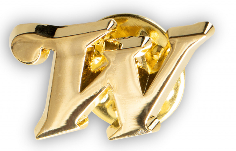 BROWNING "give away" WINCHESTER PIN / Ansteckpin Hutnadel ... Winchester LOGO Gold- Messingfarben ! – Bild 1