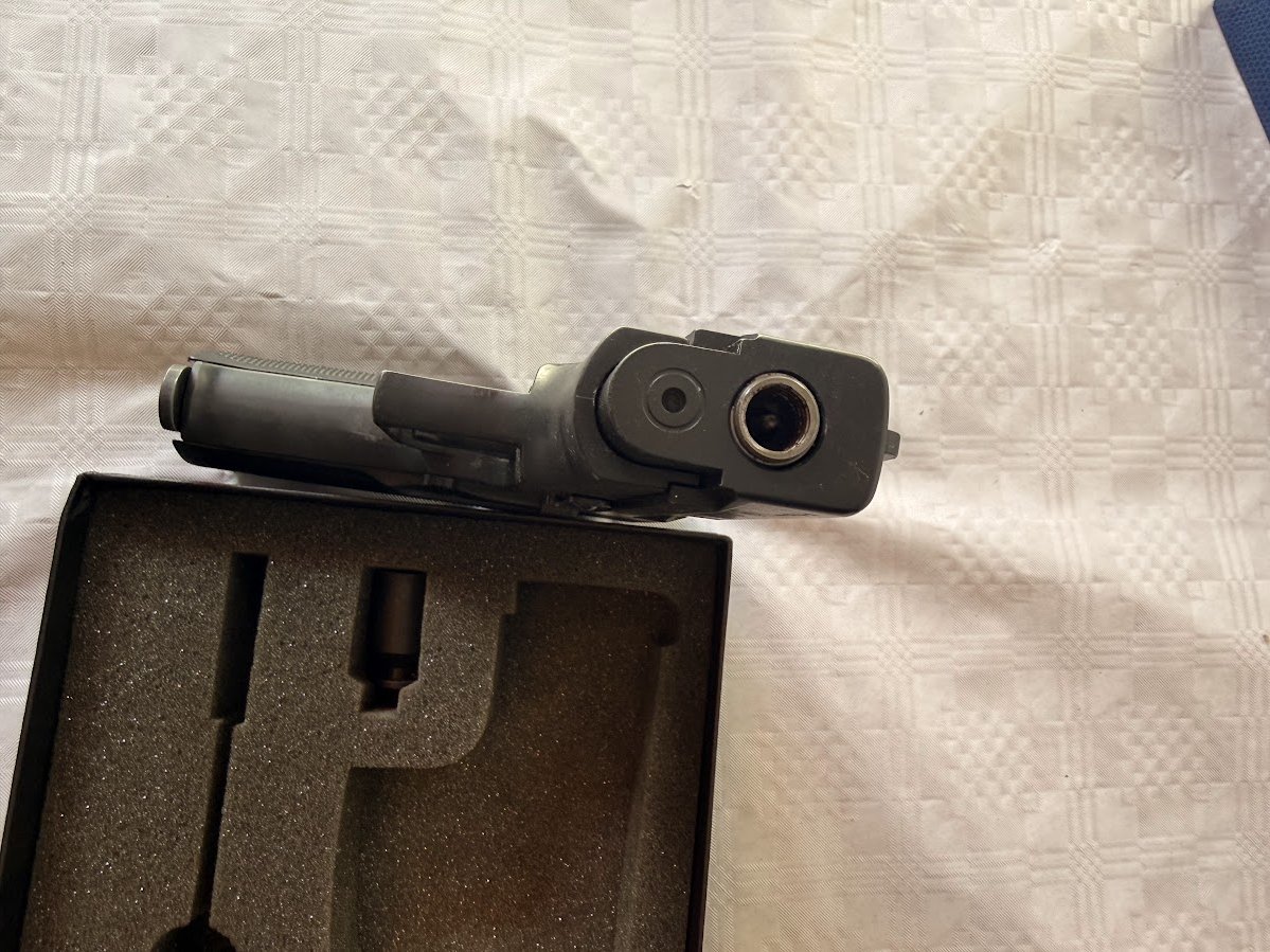 Seltene Geco P35-1 (Sig Sauer P225) | Cal. .35 Knall | PTB 456 | OVP & Holster – Bild 1
