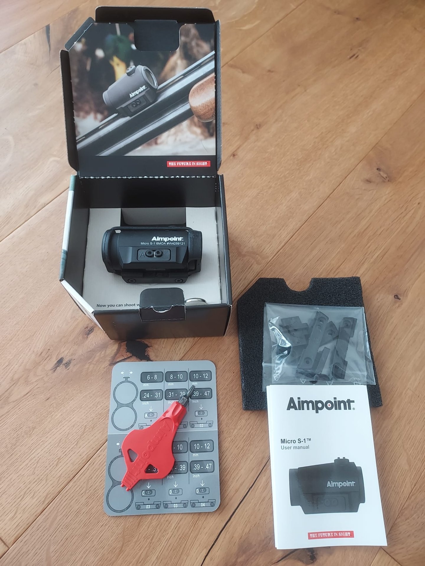 Aimpoint Micro S-1 (6MOA), legendäres Flinten Rotpunktvisier // NP über €750.- Neuware in OVP – Bild 1