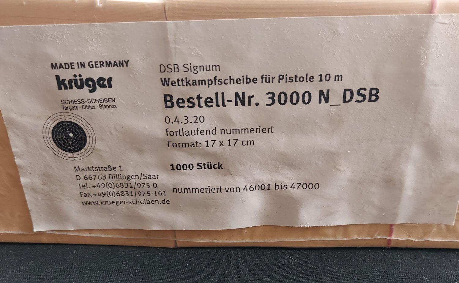 LP Wettkampf Scheiben 17x17 1000 Stck. – Bild 2