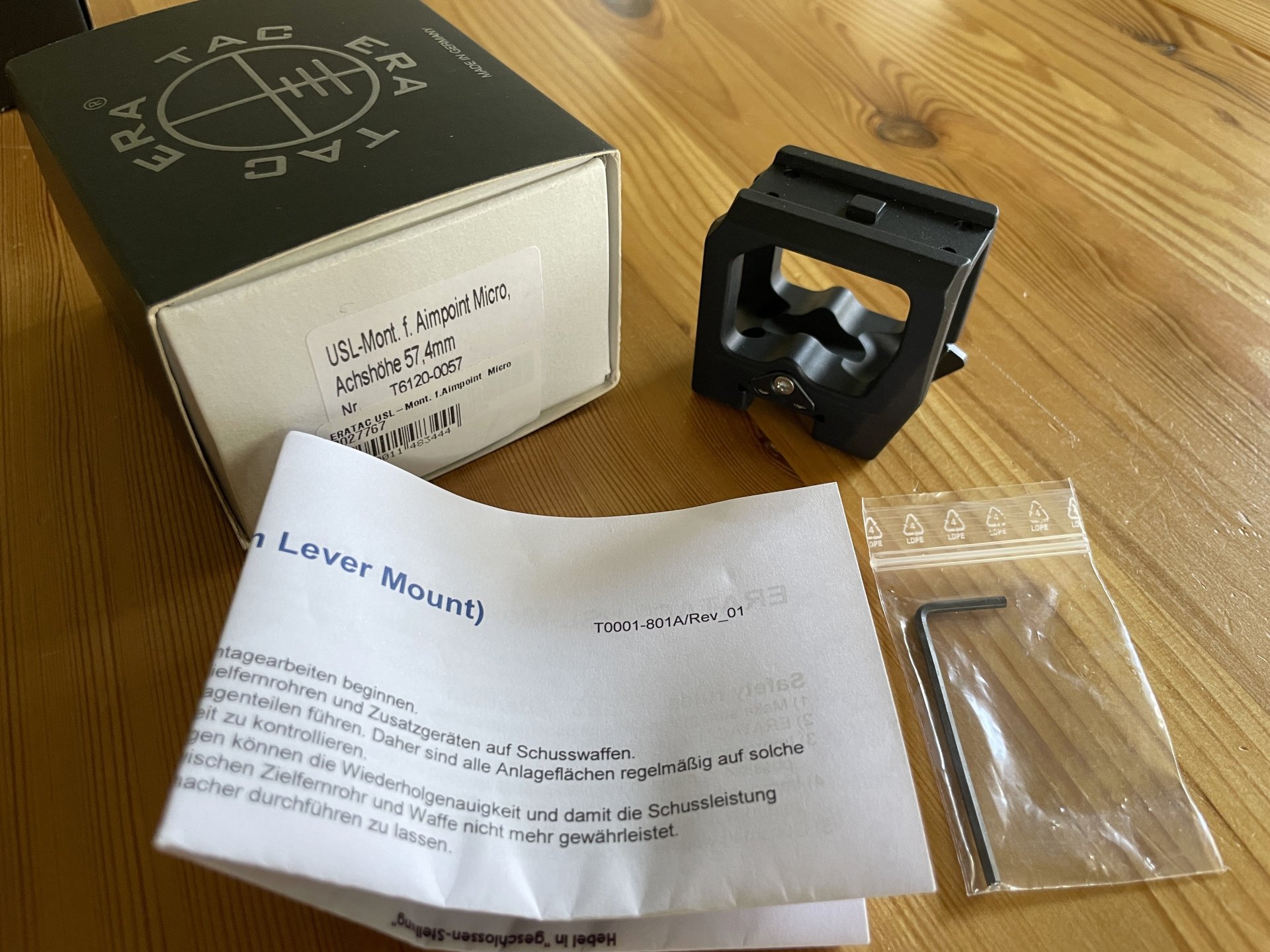 ERATAC USL Montage AIMPOINT Micro, 2.26 in / 57.4 mm, neuwertig – Bild 1