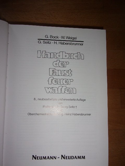 Handbuch der Faustfeuerwaffen von G.Bock und W. Weigel – Bild 3