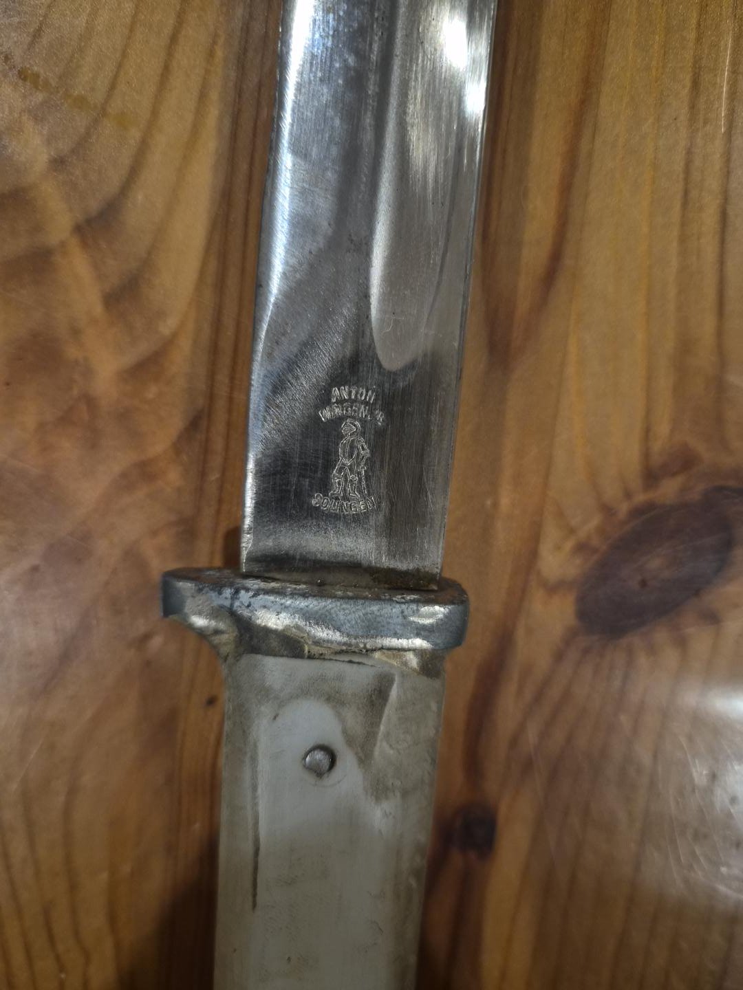 Anton Wingen Jr. Solingen Extra-Seitengewehr Bajonett mit Scheide & Koppelschuh – Bild 4
