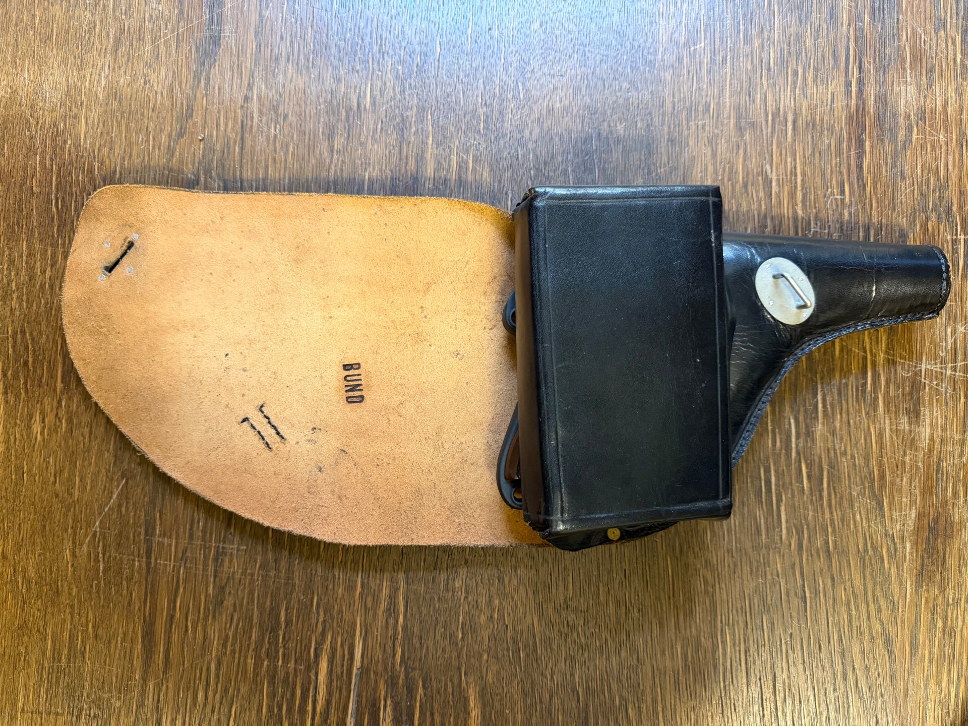 Original Bundeswehr Signalpistole HK P2A1 Kal. 4 – Guter Zustand mit fast neuem Lederholster! – Bild 3