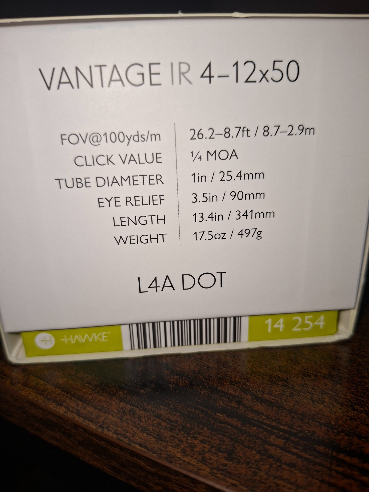 Hawke vantage ir 4-12x50 mit 1zoll Tubusdurchmesser – Bild 1