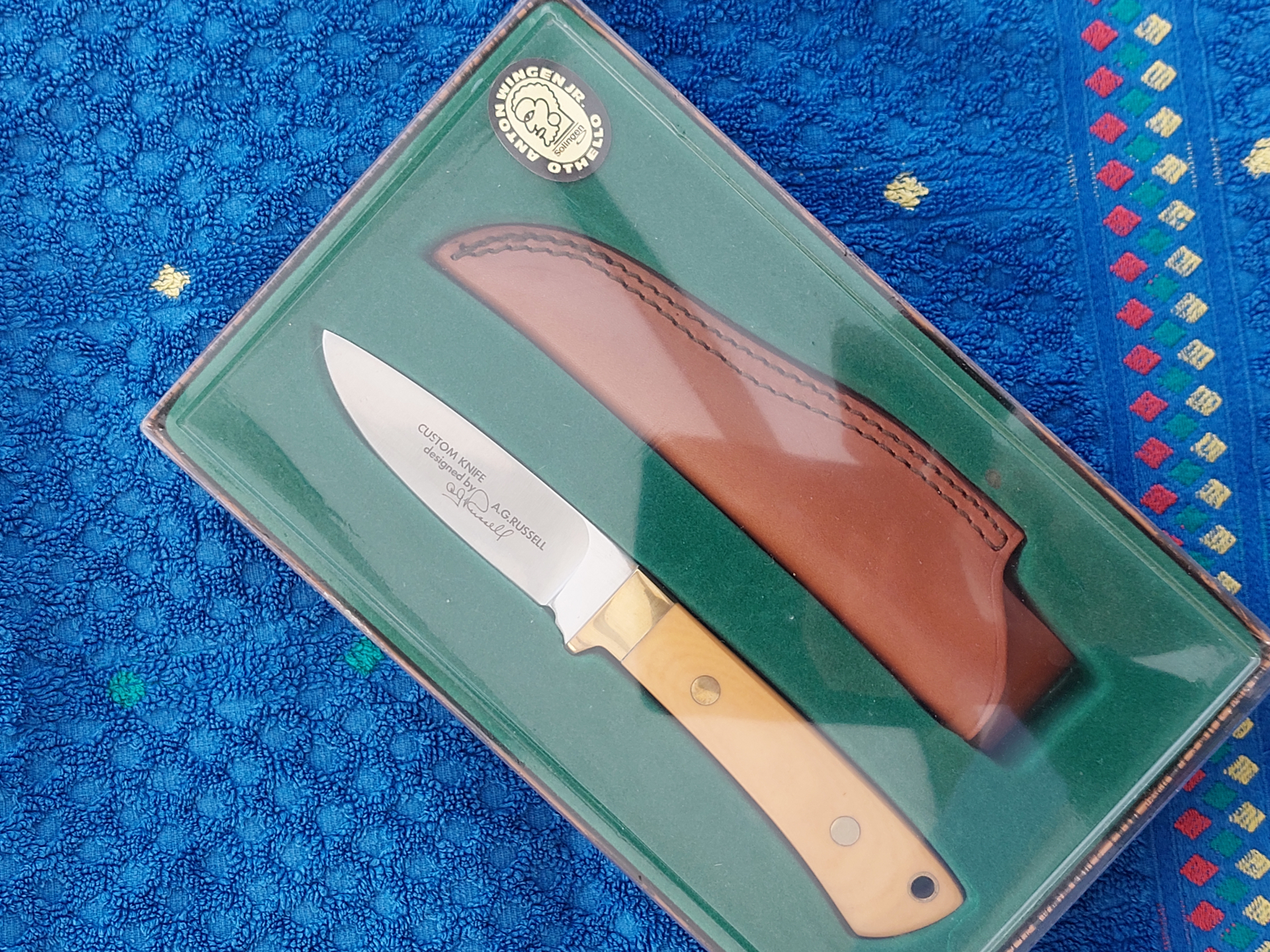 OTHELLO CUSTOM KNIFE A. G. RUSSELL, neu in Ovp. von 1972 – Bild 1