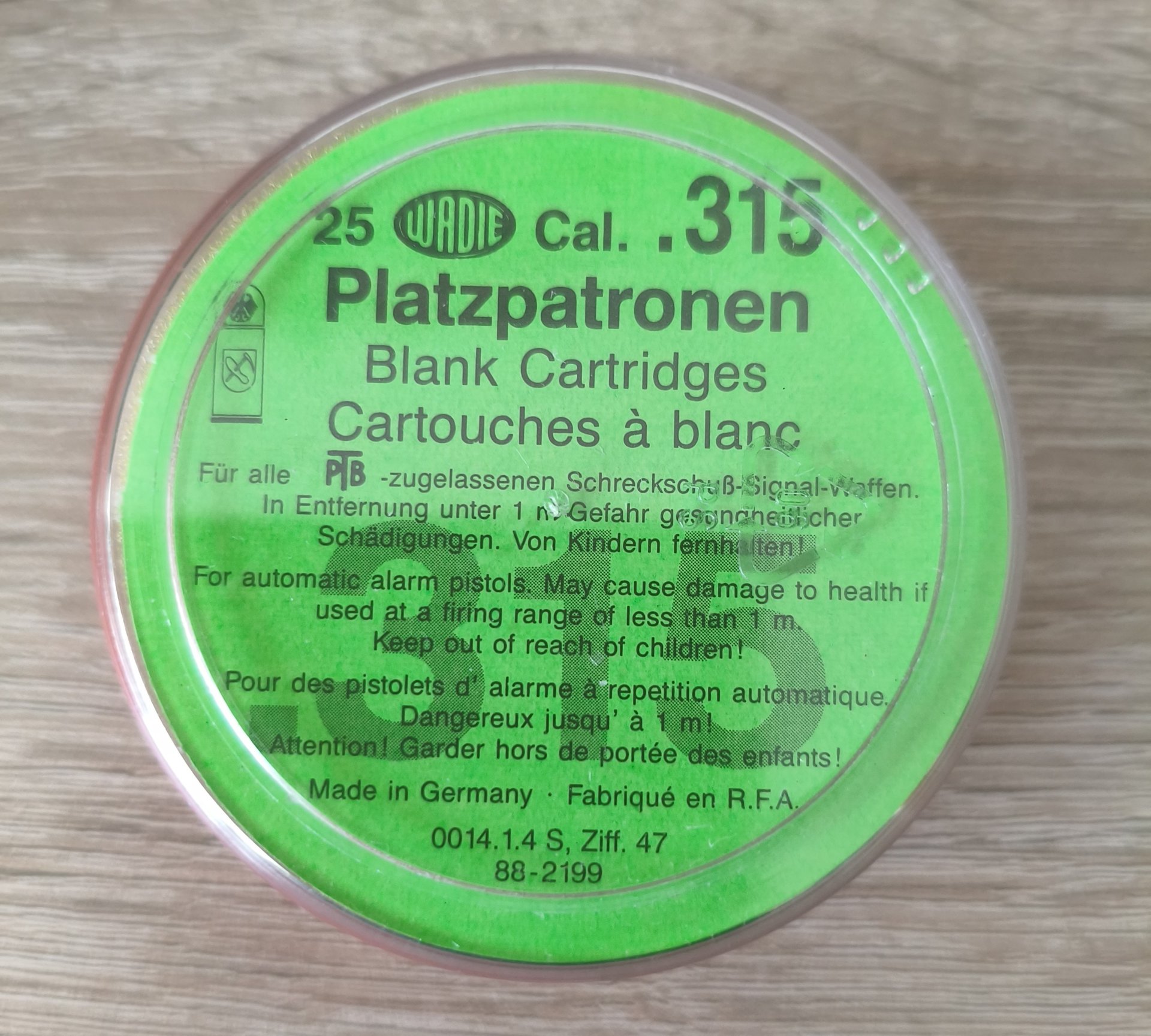Platzpatronen Cal. 315 – Bild 1