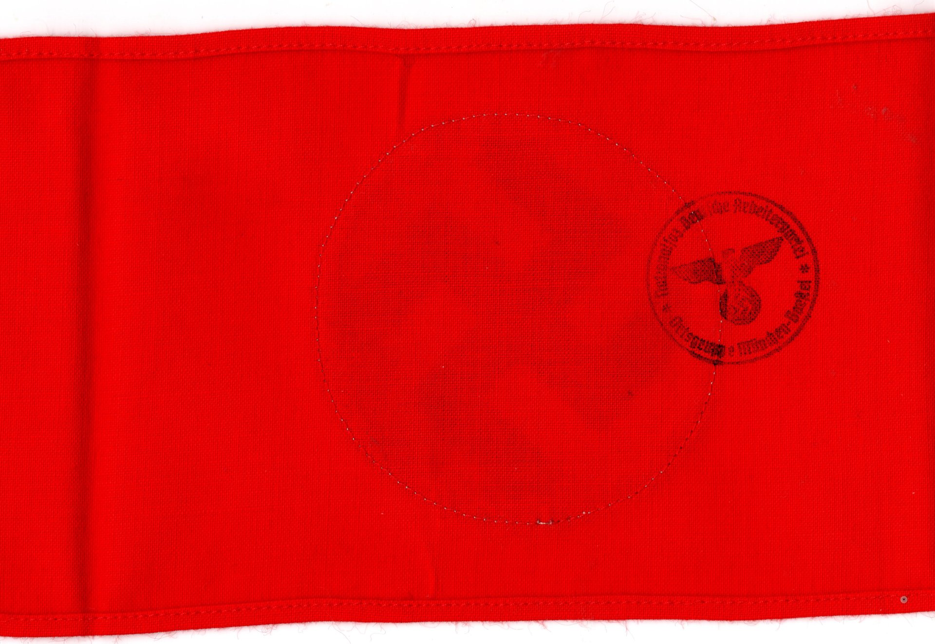 Armbinde rot, komplett mit Stempel München Borstei – Bild 2