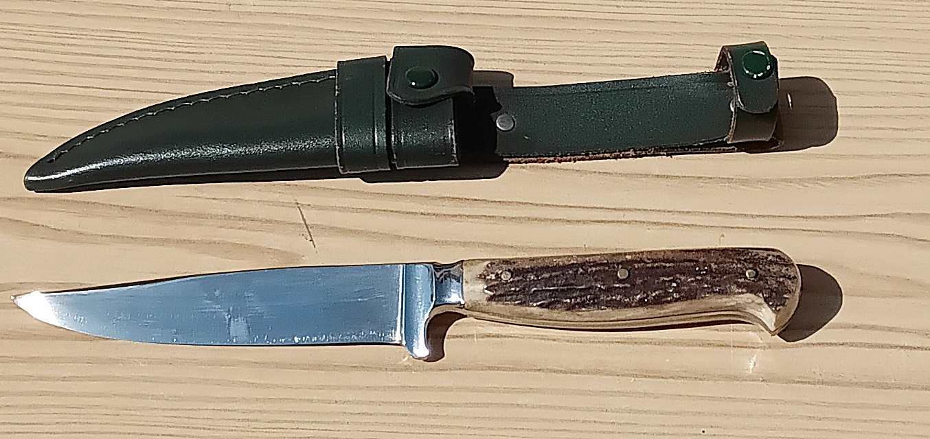 Jagdmesser Nicker Hirschhorn gebr. – Bild 1