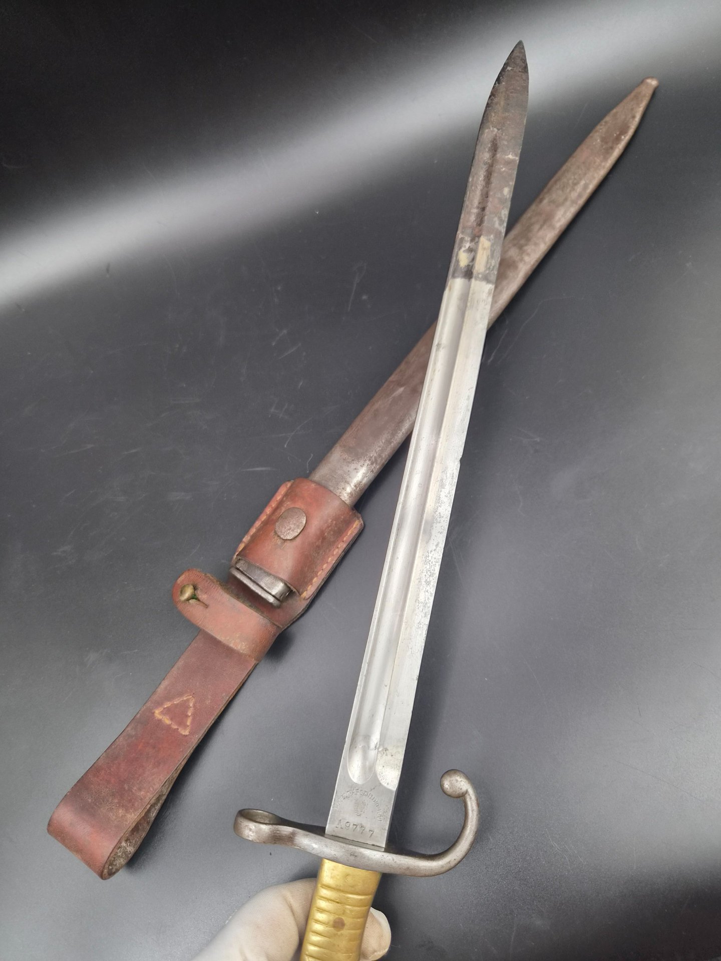 Bajonett argentinisch Modell 1891 (MODELO ARGENTINO), Weyersberg Kirschbaum & Cie, Solingen, Mauser – Bild 3