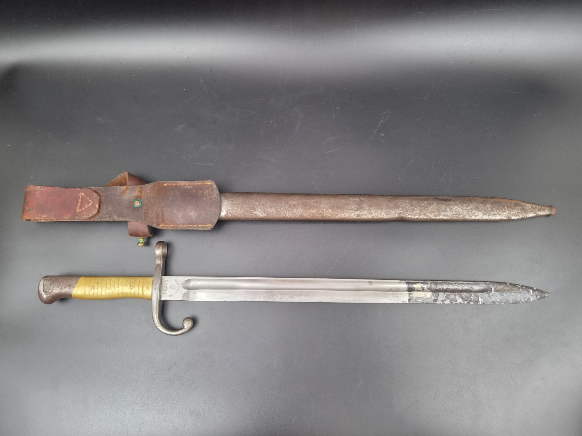Bajonett argentinisch Modell 1891 (MODELO ARGENTINO), Weyersberg Kirschbaum & Cie, Solingen, Mauser – Bild 1